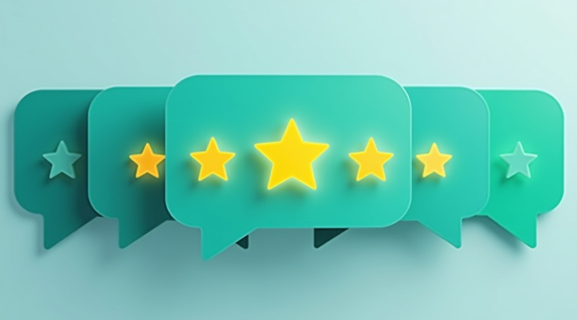 Conjunto de avaliações com estrelas e respostas da empresa em um perfil do Google
