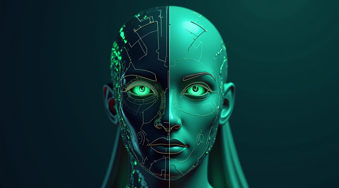 Comparação entre um apresentador digital de IA e uma gravação com pessoa real
