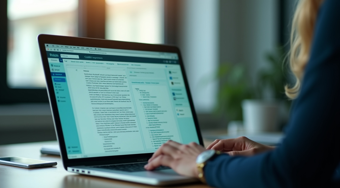 Pessoa revisando e enriquecendo um texto gerado por inteligência artificial